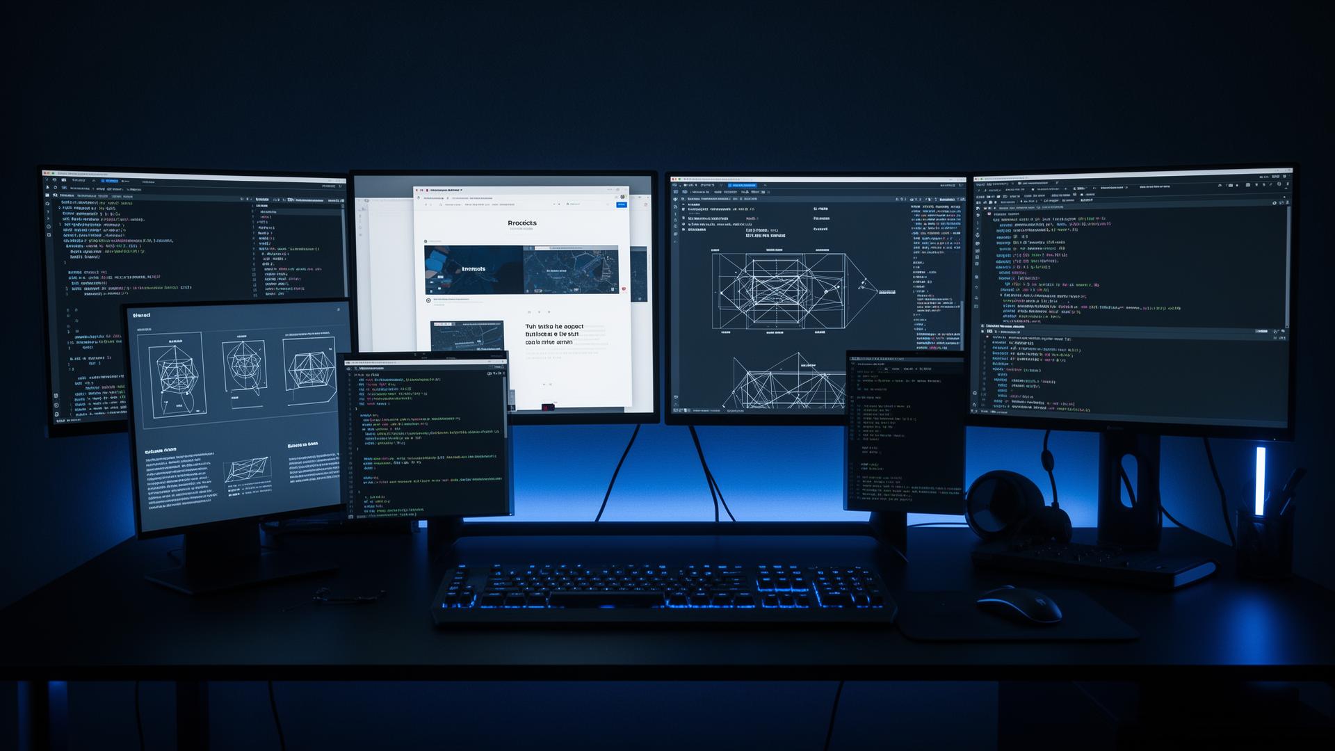 Web design and development workspace